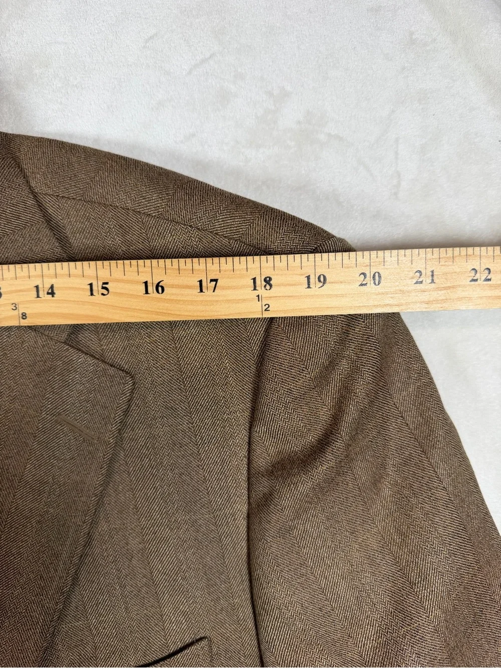 Samuelsohn 43R 100% Wool Tan-Brown Men's 3 Button Sport Coat